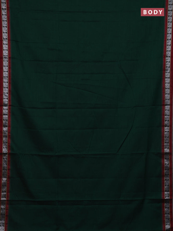Green & Maroon Narayanpet Cotton - Kalamkari Blouse