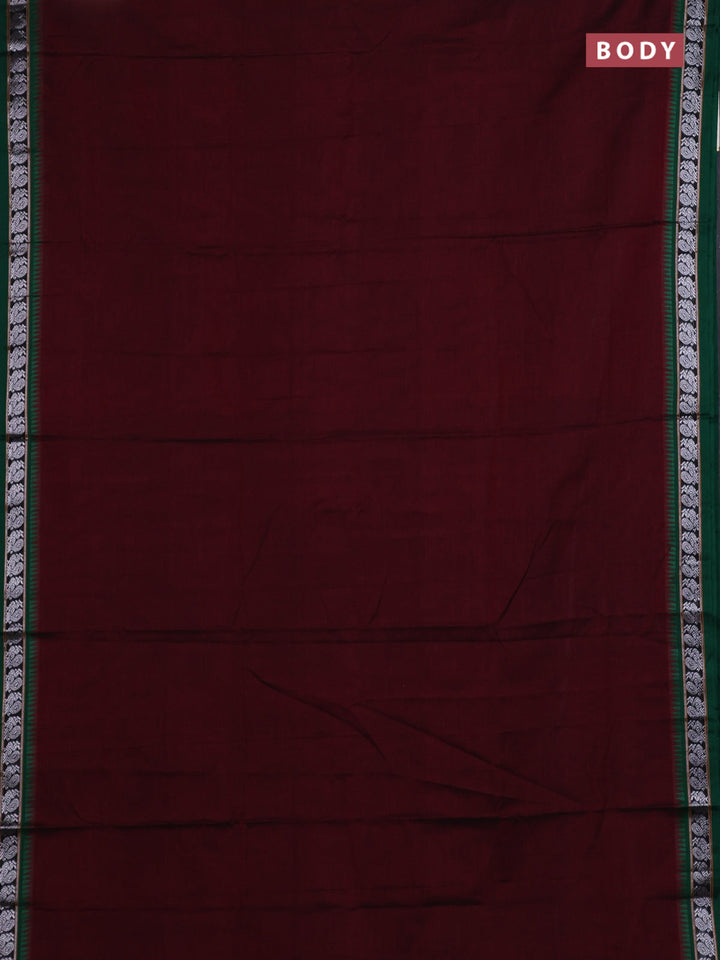 Maroon & Beige Narayanpet Cotton - Kalamkari Blouse
