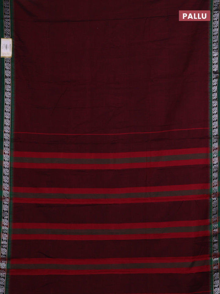 Maroon & Beige Narayanpet Cotton - Kalamkari Blouse
