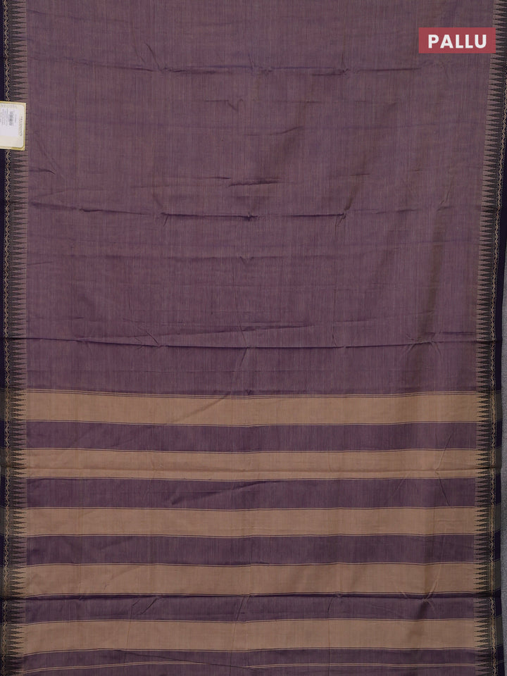 Pastel Purple & Mustard Narayanpet Cotton - Kalamkari Blouse
