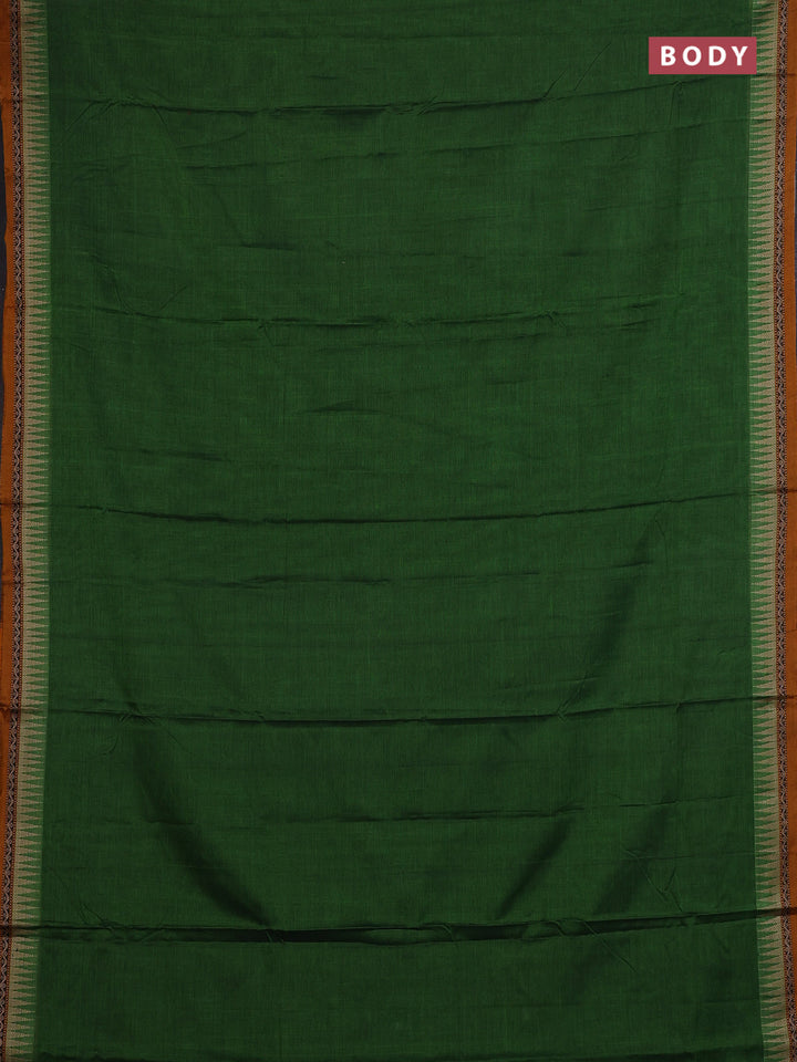 Sap Green & Mustard Yellow Narayanpet Cotton - Kalamkari Blouse