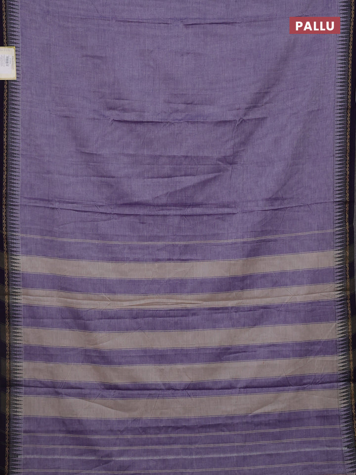 Pastel Purple & Royal Blue Narayanpet Cotton - Kalamkari Blouse