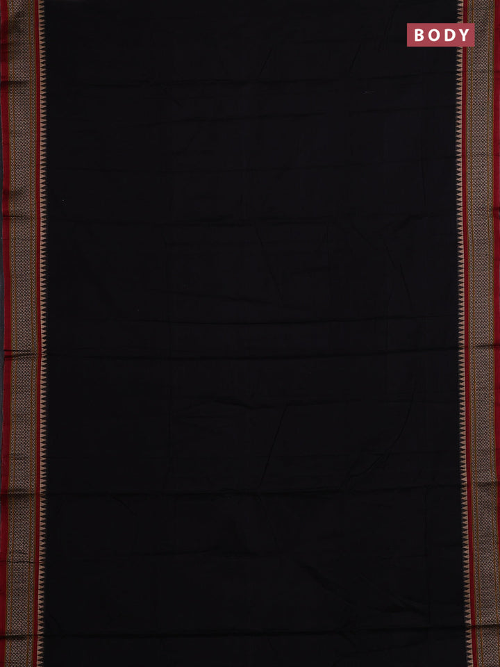 Black & Maroon Narayanpet Cotton - Kalamkari Blouse