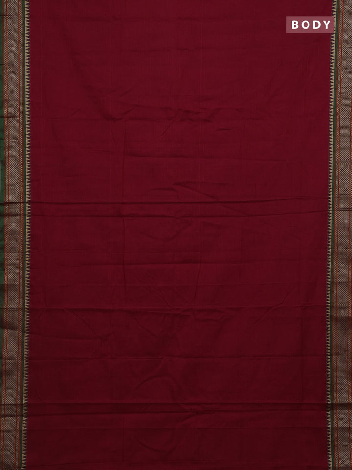 Red & Green Narayanpet Cotton - Kalamkari Blouse