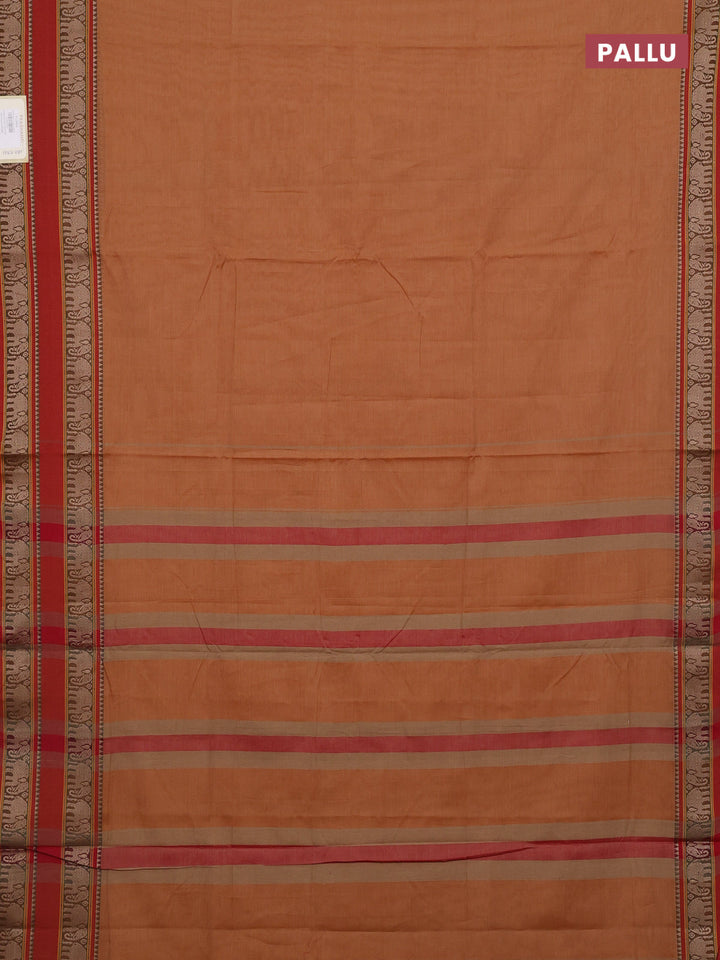 Mustard & Brown Narayanpet Cotton - Kalamkari Blouse