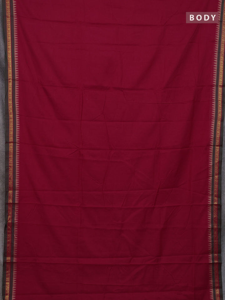 Red & Lime Green Narayanpet Cotton - Kalamkari Blouse