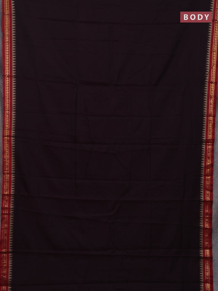 Wine & Beige Narayanpet Cotton - Kalamkari Blouse