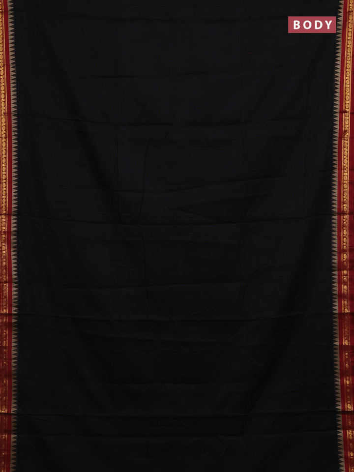 Black & Maroon Narayanpet Cotton - Kalamkari Blouse