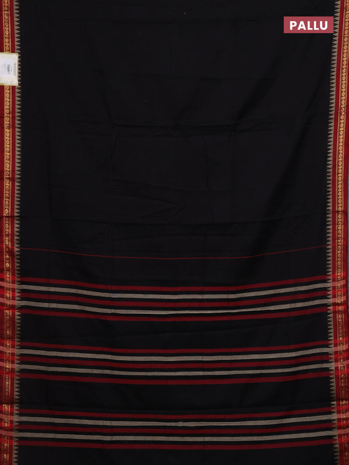 Black & Maroon Narayanpet Cotton - Kalamkari Blouse