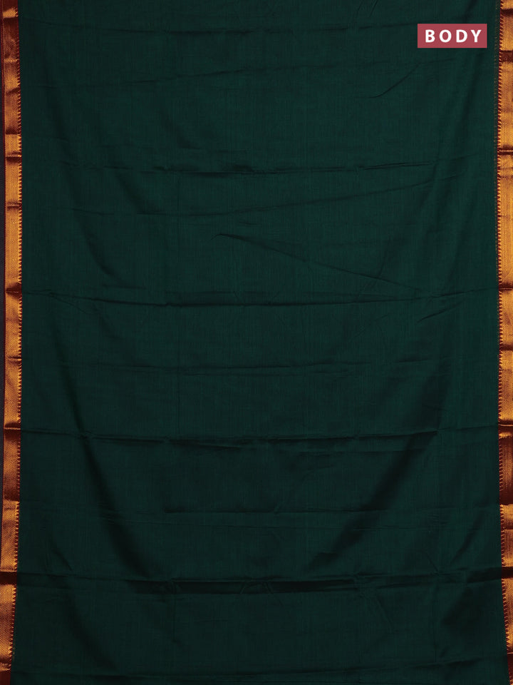 Green & Beige Narayanpet Cotton - Kalamkari Blouse