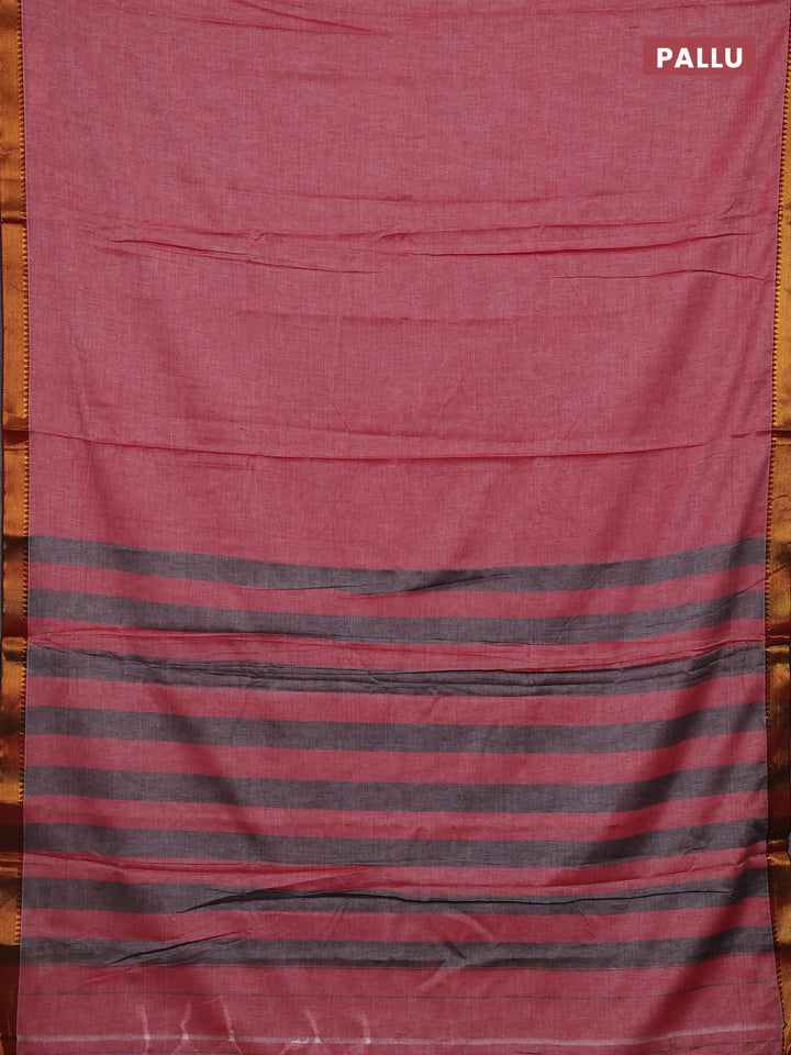 Red & Green Narayanpet Cotton - Kalamkari Blouse