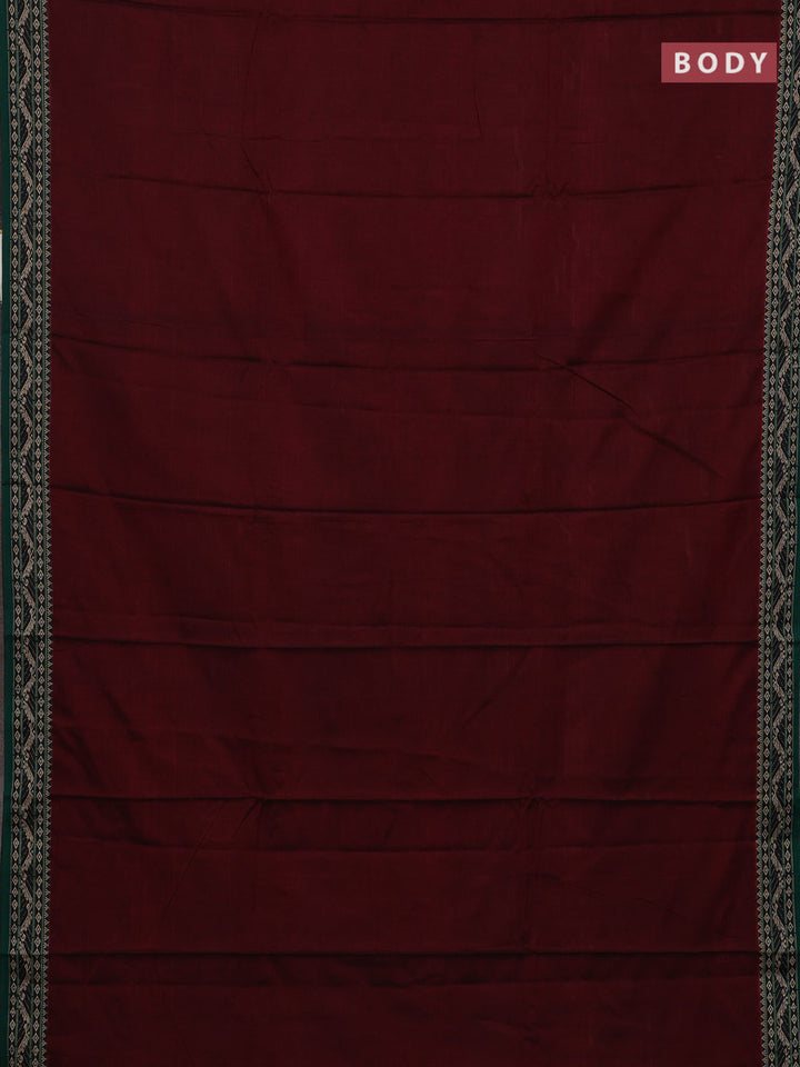 Maroon & Green Narayanpet Cotton - Kalamkari Blouse