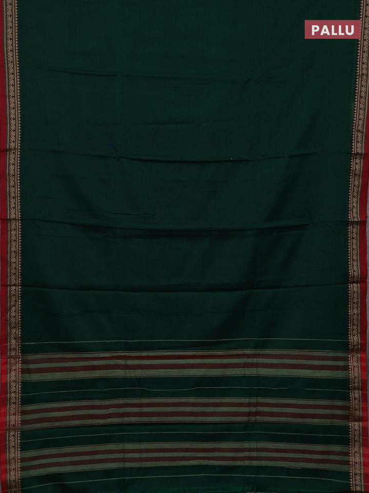 Green & Maroon Narayanpet Cotton - Kalamkari Blouse