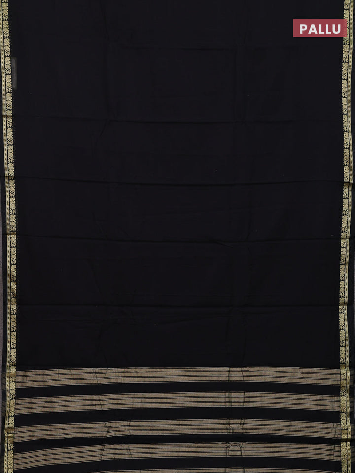Black & Mustard Yellow Narayanpet Cotton - Kalamkari Blouse