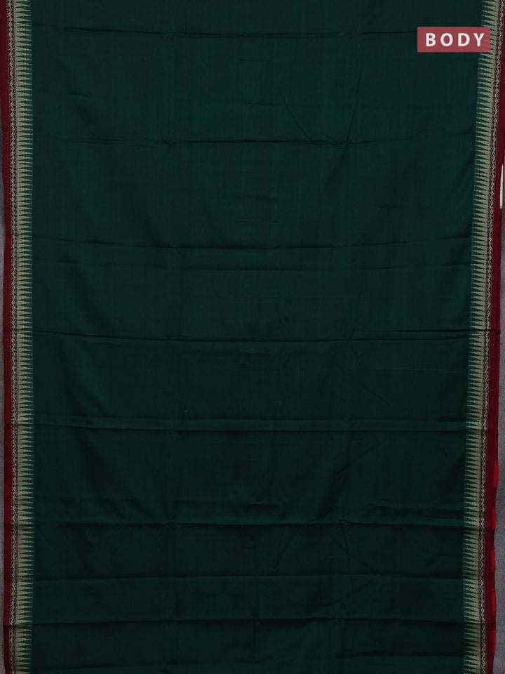 Green & Brown Narayanpet Cotton - Kalamkari Blouse