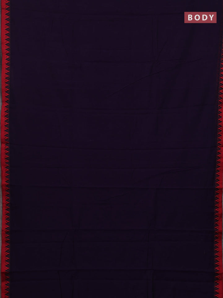 Purple & Orange Narayanpet Cotton - Kalamkari Blouse