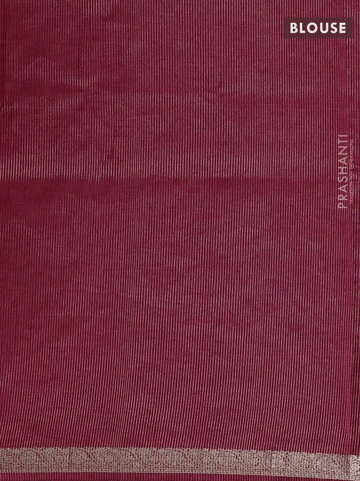 Pink Art Tussar Silk - Embroidery