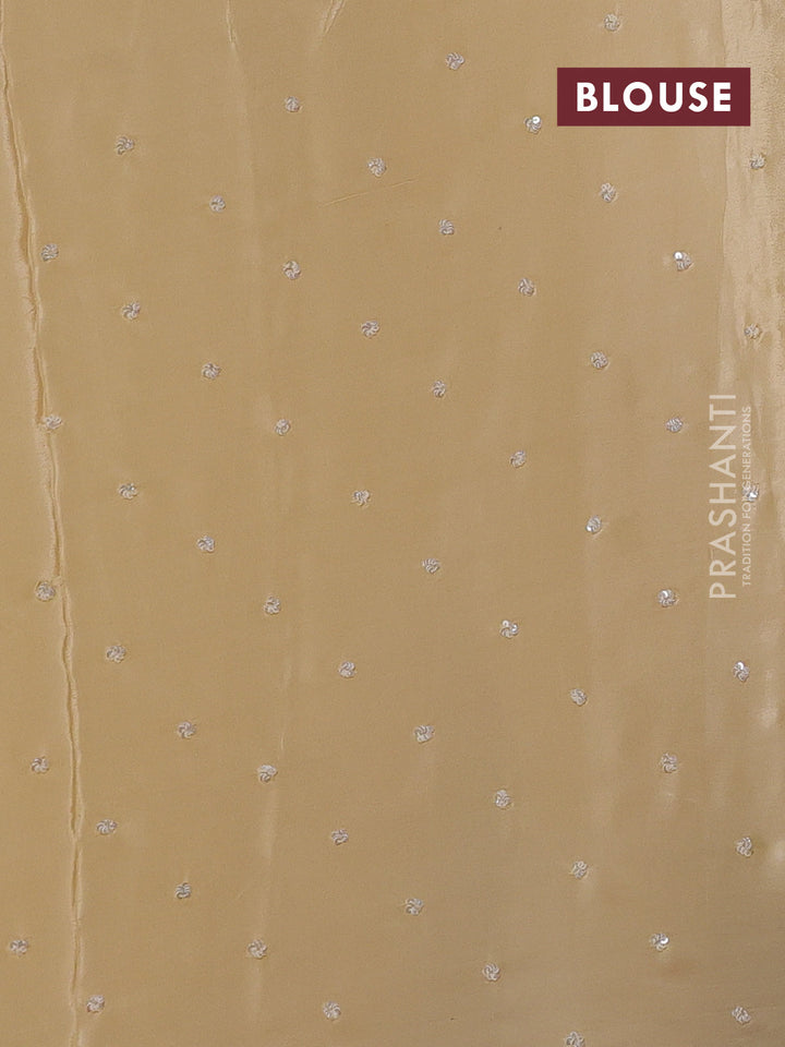 Cream Pure Organza Silk - Embroidery