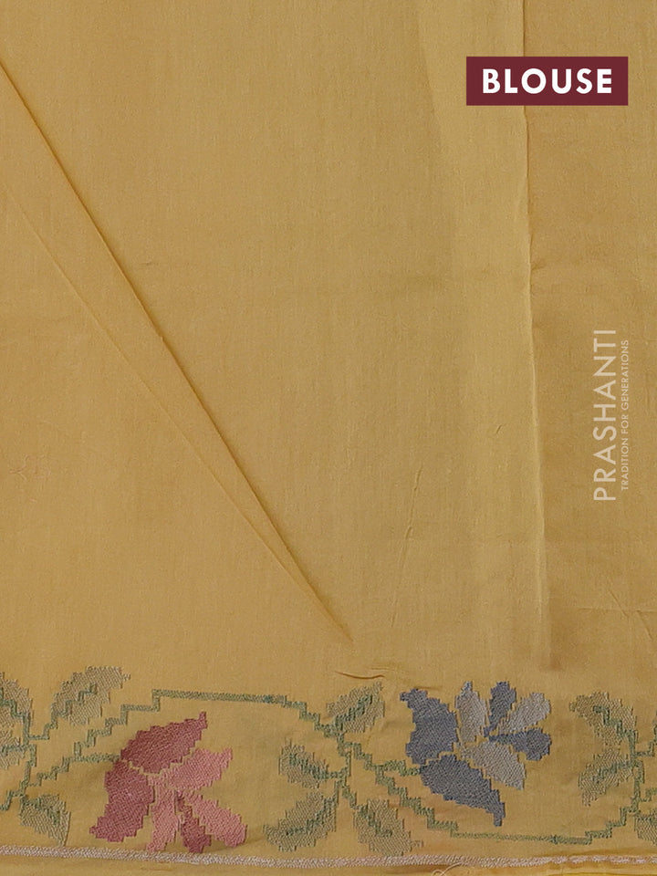 Yellow Pure Organza Silk - Embroidery