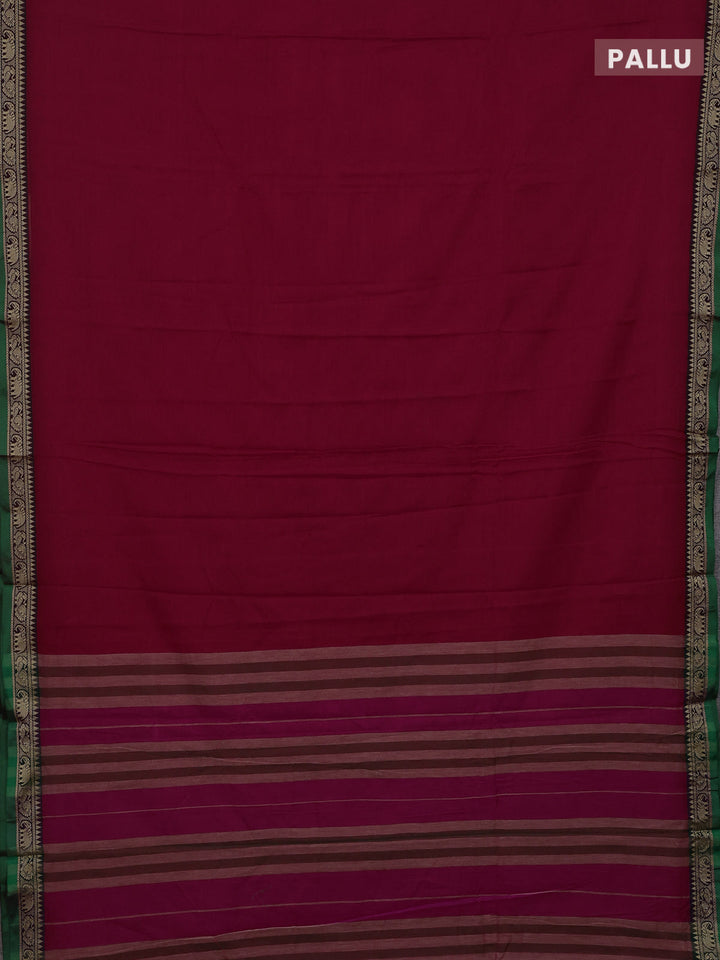 Pink & Green Narayanpet Cotton - Kalamkari Blouse