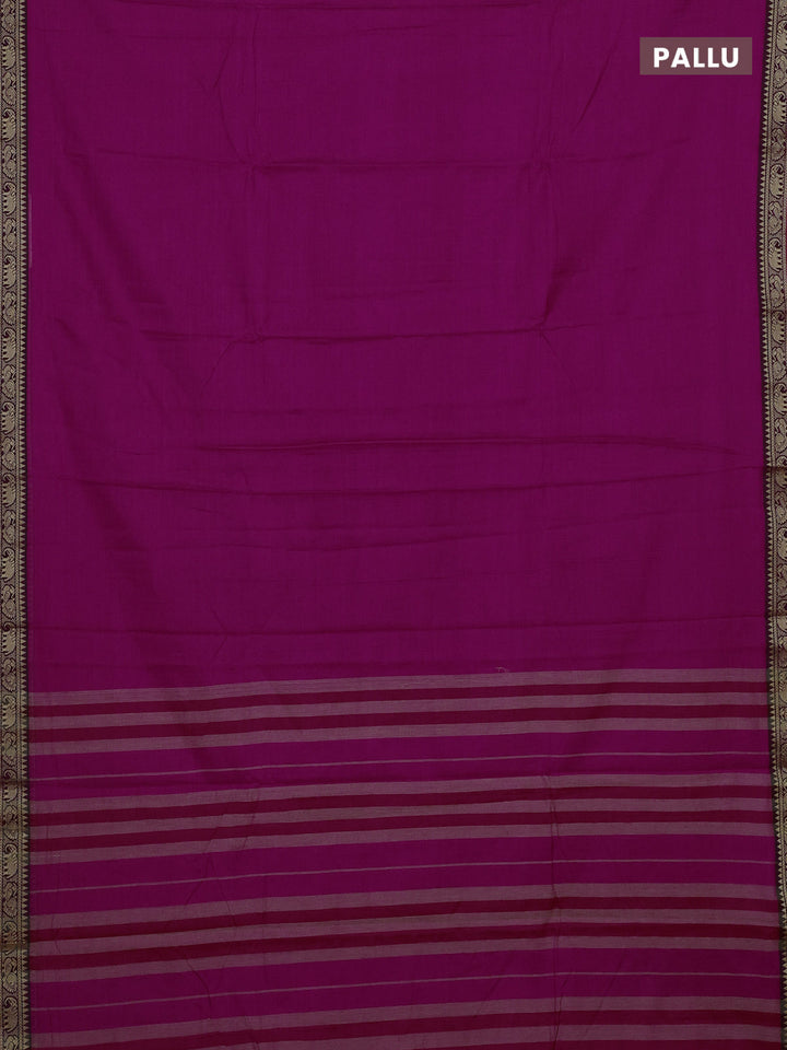 Pink & Green Narayanpet Cotton - Kalamkari Blouse