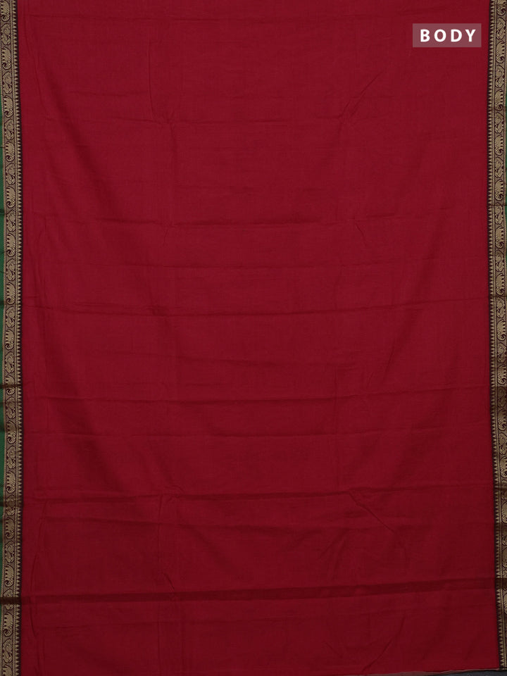 Red & Beige Narayanpet Cotton - Kalamkari Blouse