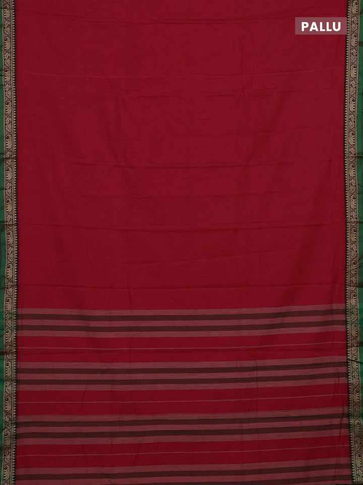 Red & Beige Narayanpet Cotton - Kalamkari Blouse