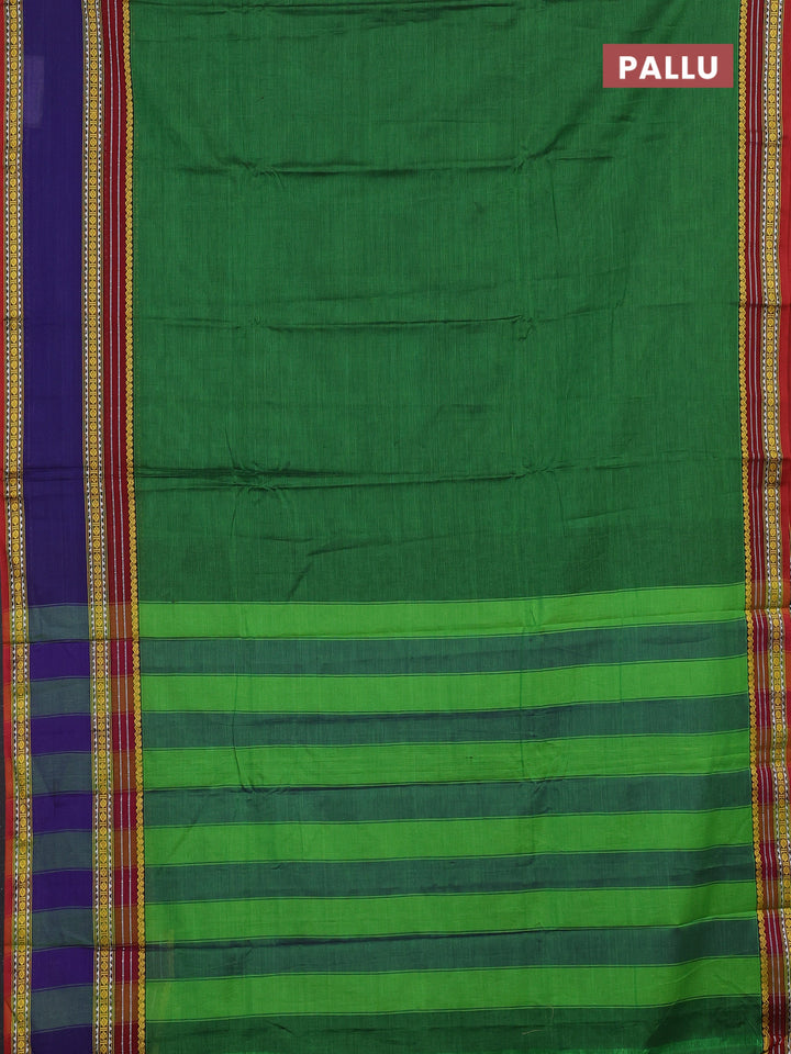 Green & Maroon Narayanpet Cotton - Kalamkari Blouse