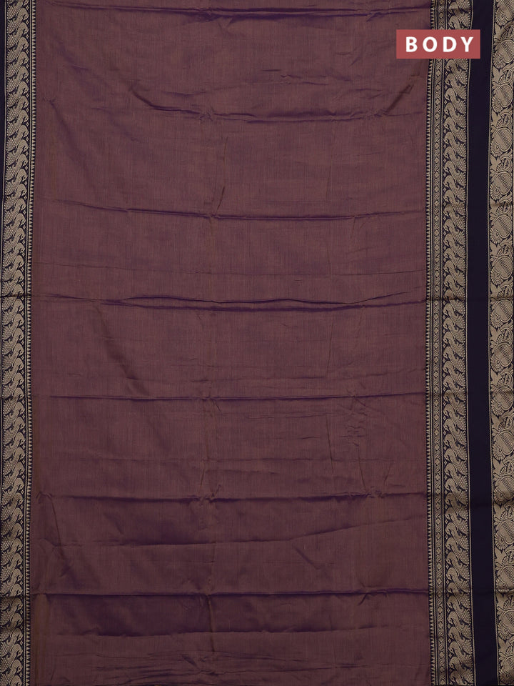 Purple & Royal Blue Narayanpet Cotton - Kalamkari Blouse