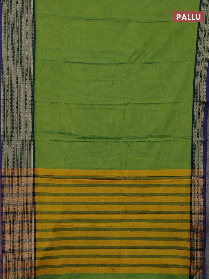 Green & Royal Blue Narayanpet Cotton - Kalamkari Blouse
