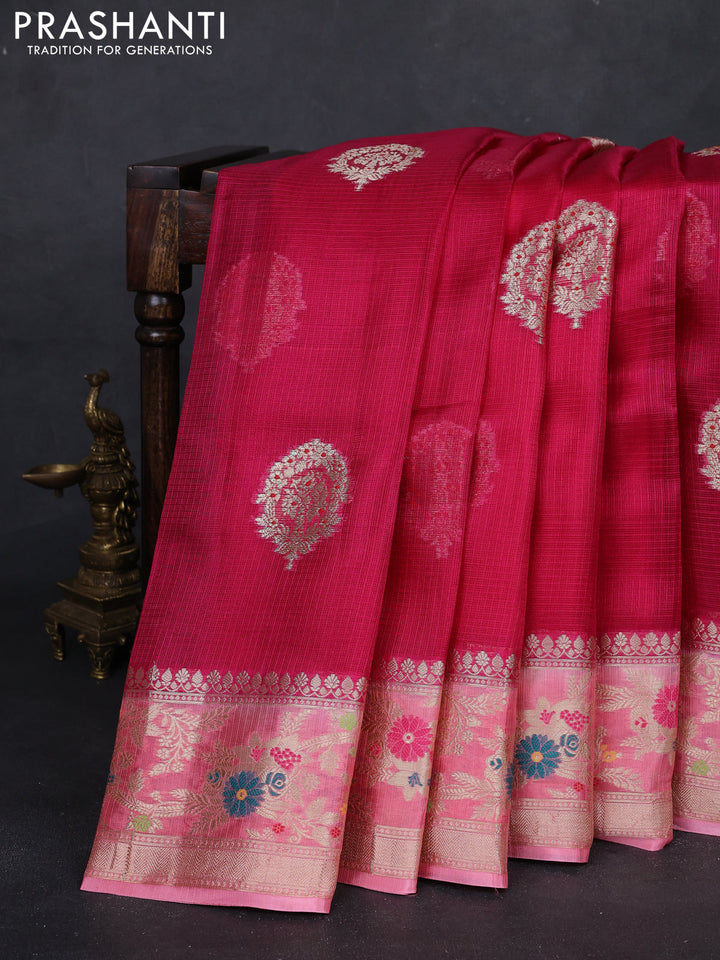 Pink & Peach Pink Banarasi Kota Silk Saree