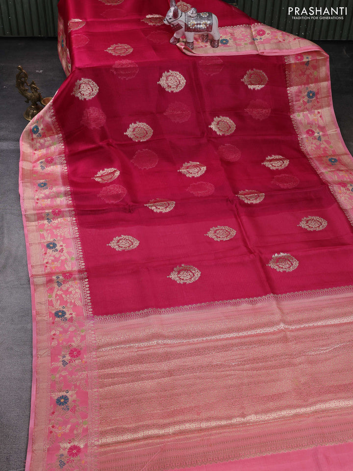 Pink & Peach Pink Banarasi Kota Silk Saree