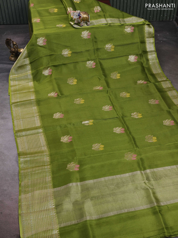 Green Banarasi Kota Silk Saree