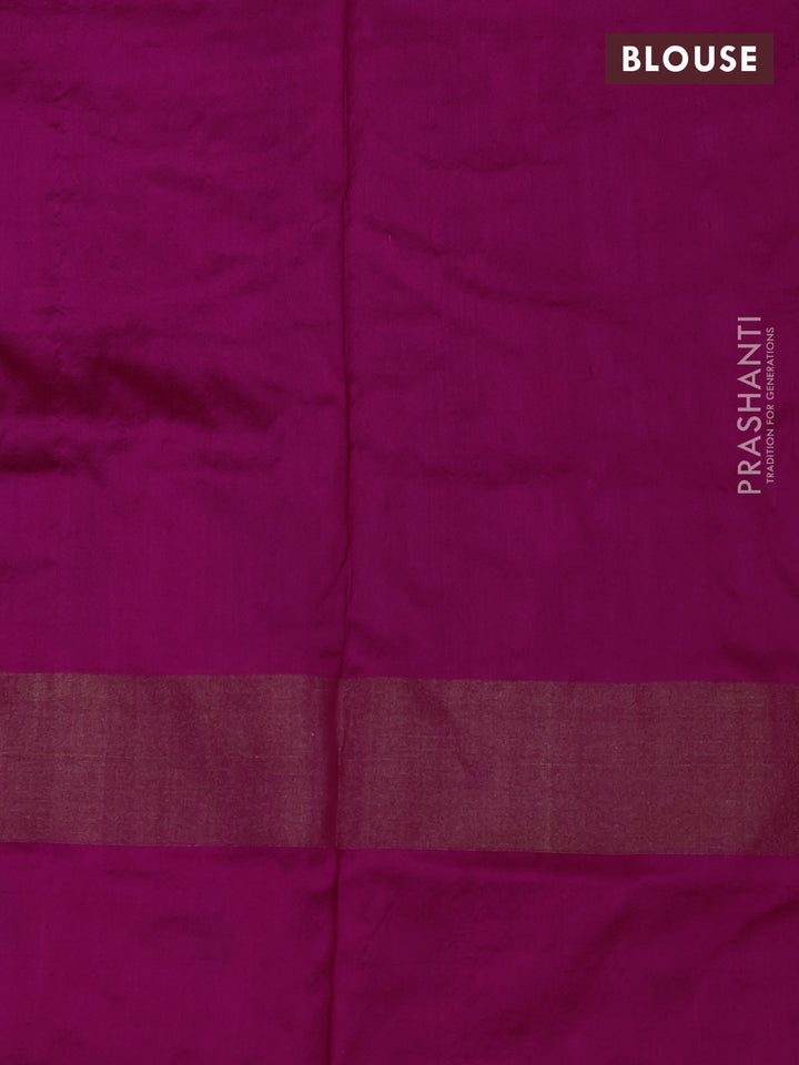 Blue & Pink Pochampally Silk Saree