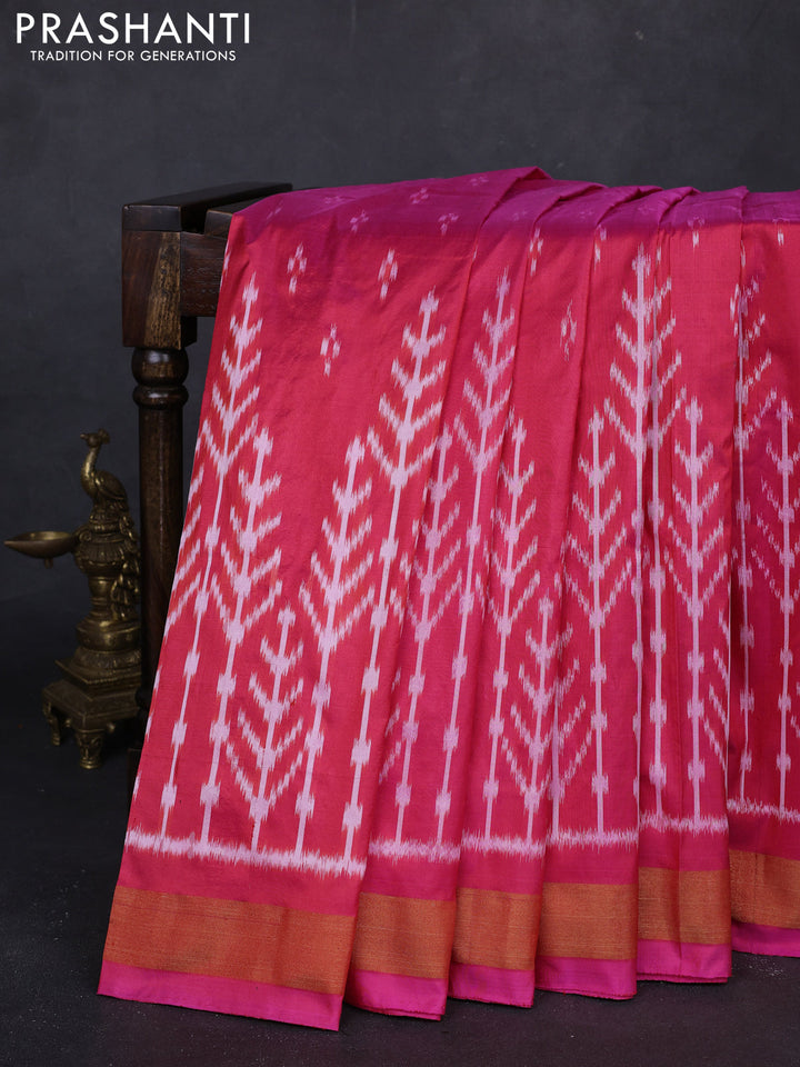 Pink Pochampally Silk Saree