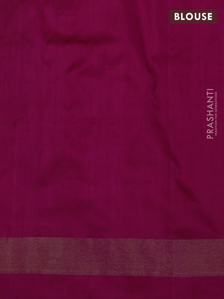 Cream & Pink Pochampally Silk Saree