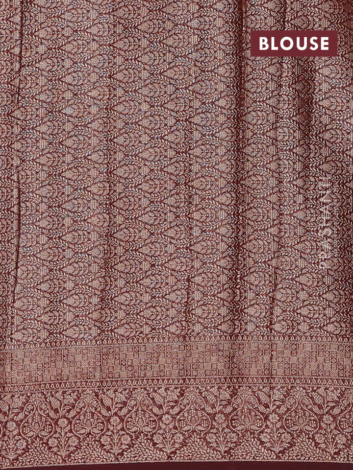 Maroon Semi Chiniya Silk Saree