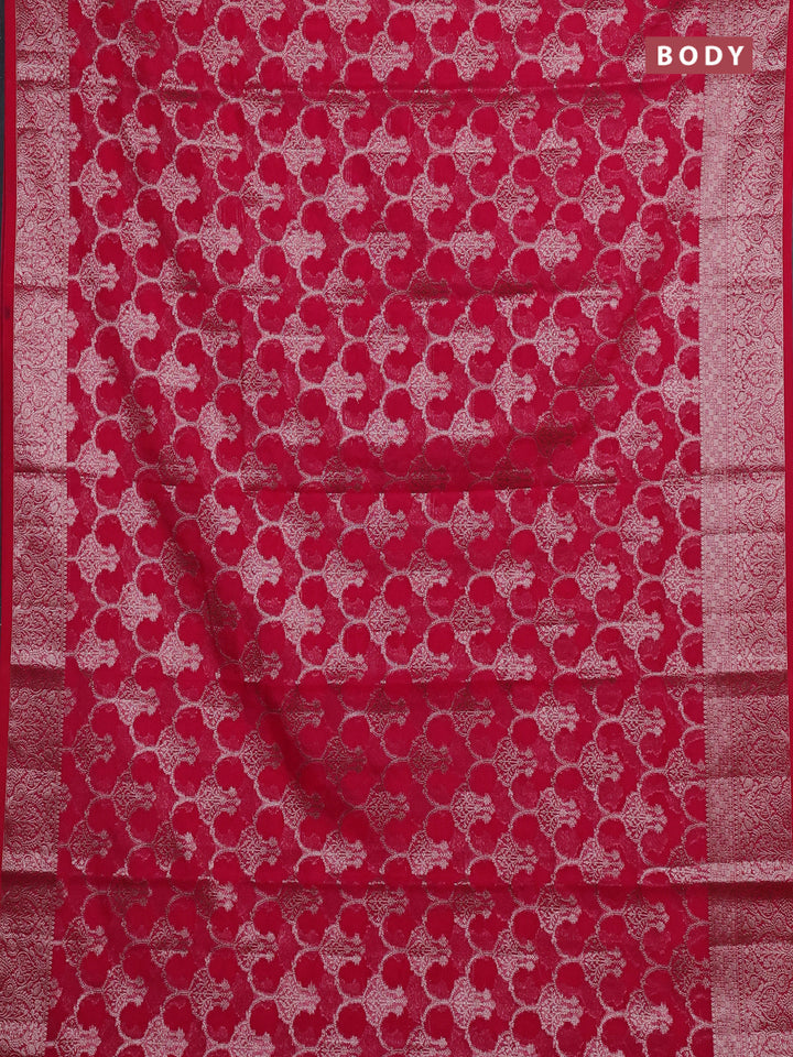 Pink Semi Chiniya Silk Saree