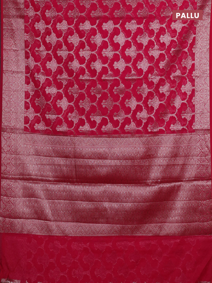 Pink Semi Chiniya Silk Saree