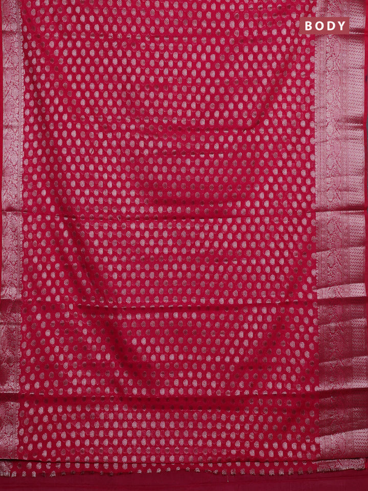 Pink Semi Chiniya Silk Saree