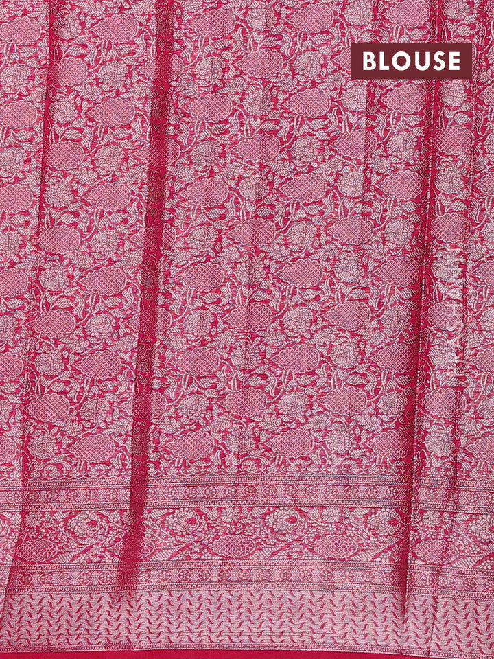 Pink Semi Chiniya Silk Saree