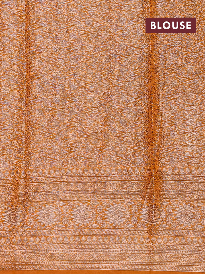 Mango Yellow Semi Chiniya Silk Saree