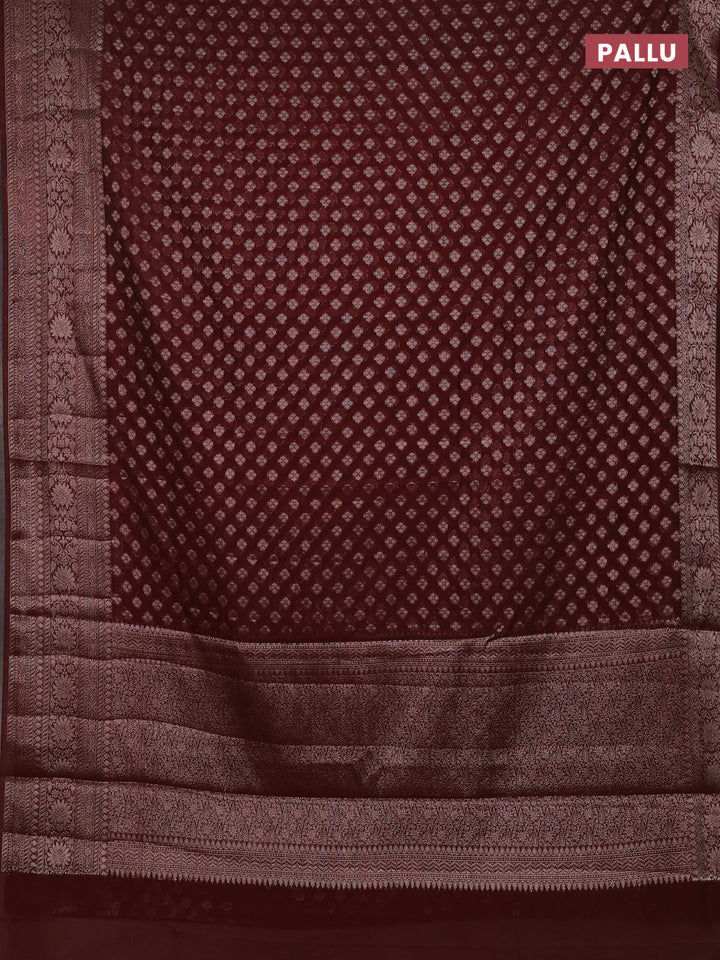Coffee Brown Semi Chiniya Silk Saree