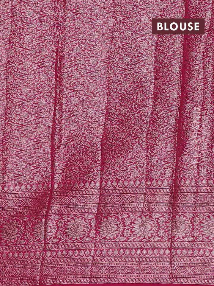 Pink Semi Chiniya Silk Saree