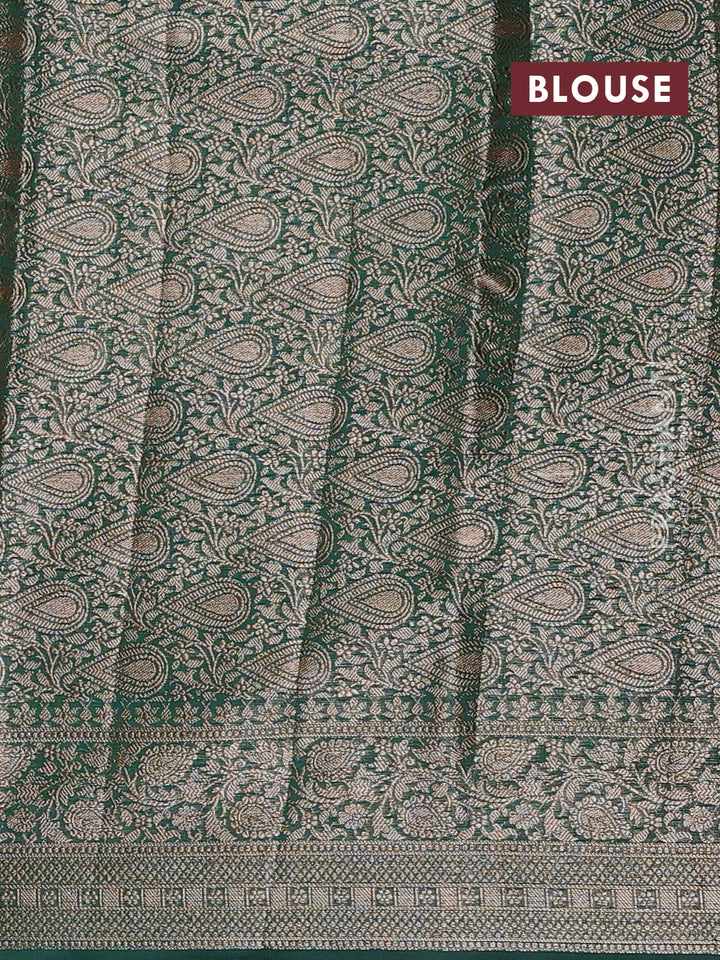 Pink & Green Semi Chiniya Silk Saree