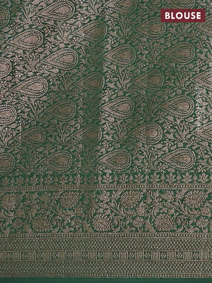 Violet & Green Semi Chiniya Silk Saree