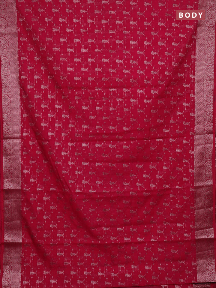 Pink Semi Chiniya Silk Saree
