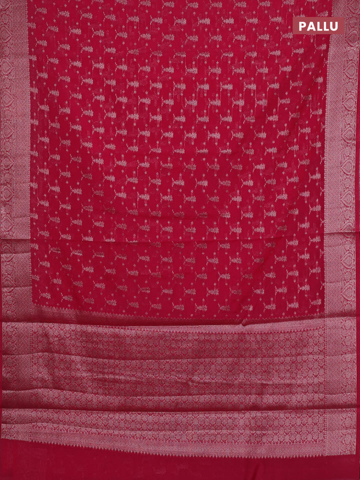 Pink Semi Chiniya Silk Saree