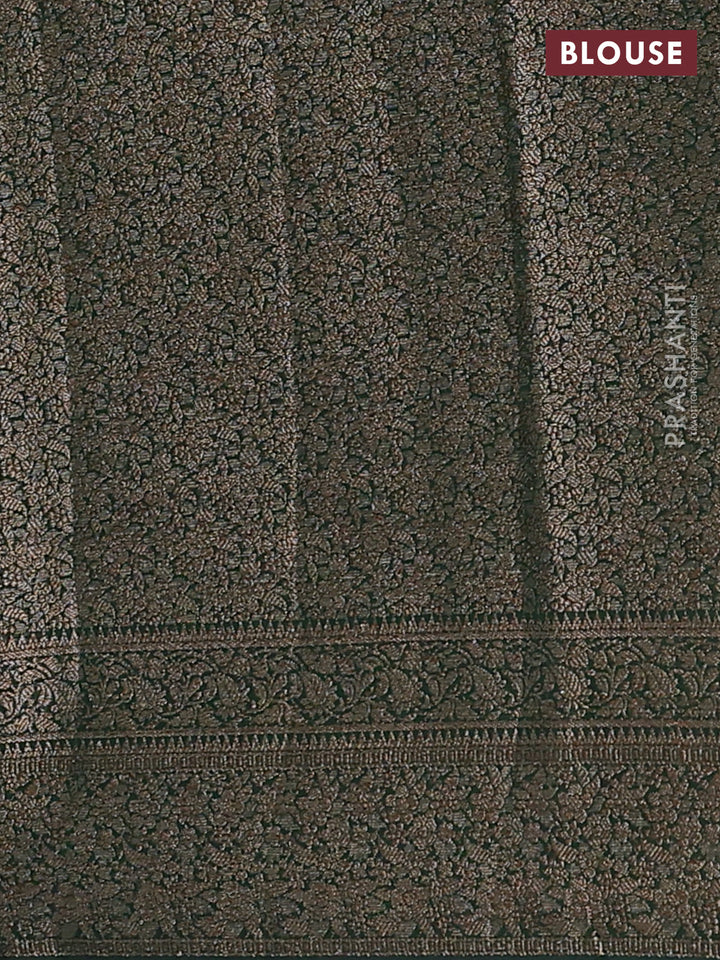 Pastel Green & Bottle Green Semi Chiniya Silk Saree