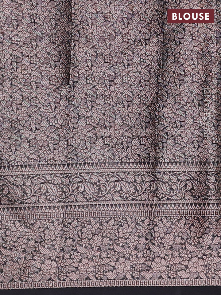 Black Semi Chiniya Silk Saree